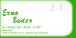 erno buder business card